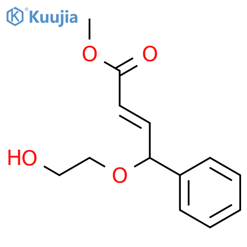 2-Butenoic acid, 4-(2-hydroxyethoxy)-4-phenyl-, methyl ester structure