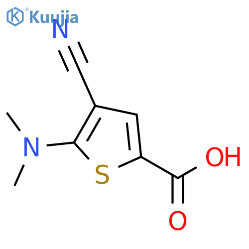 2-Thiophenecarboxylic acid, 4-cyano-5-(dimethylamino)- structure
