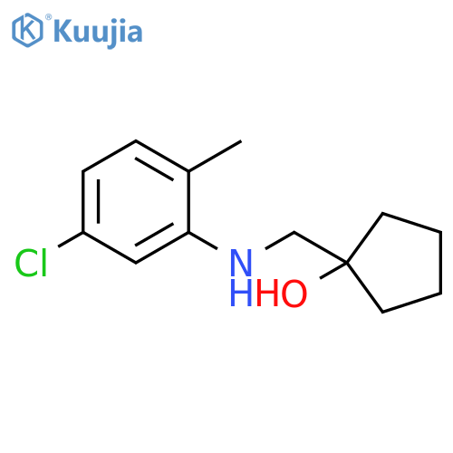 1-{[(5-chloro-2-methylphenyl)amino]methyl}cyclopentan-1-ol structure
