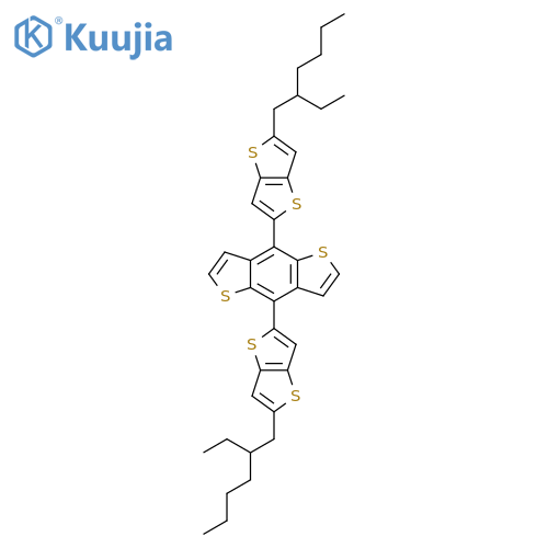 4,8-Bis(5-(2-ethylhexyl)thieno[3,2-b]thiophen-2-yl)benzo[1,2-b:4,5-b']dithiophene structure