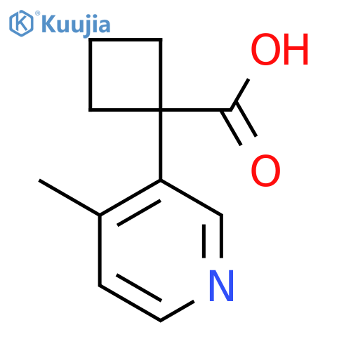 1-(4-methylpyridin-3-yl)cyclobutane-1-carboxylic acid structure