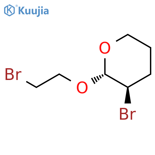 2H-Pyran, 3-bromo-2-(2-bromoethoxy)tetrahydro-, trans- structure