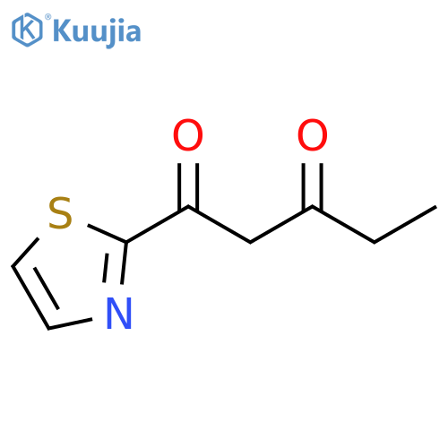 1-(1,3-thiazol-2-yl)pentane-1,3-dione structure