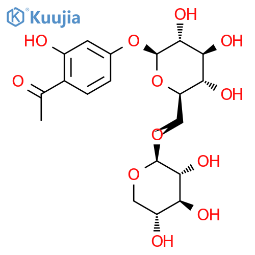 Ethanone,1-[2-hydroxy-4-[(6-O-b-D-xylopyranosyl-b-D-glucopyranosyl)oxy]phenyl]- structure