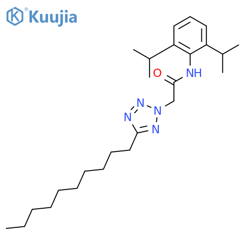 2H-Tetrazole-2-acetamide, N-[2,6-bis(1-methylethyl)phenyl]-5-decyl- structure