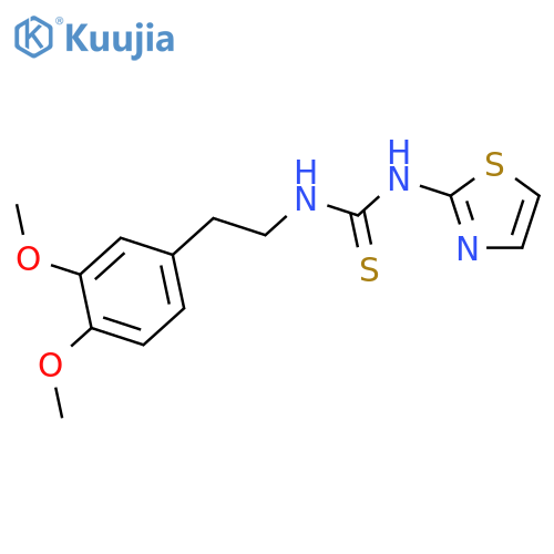 Thiourea, N-[2-(3,4-dimethoxyphenyl)ethyl]-N'-2-thiazolyl- structure