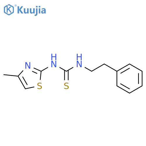 Thiourea,N-(4-methyl-2-thiazolyl)-N'-(2-phenylethyl)- structure