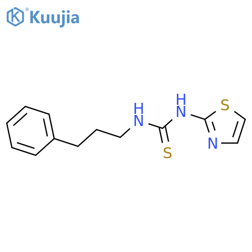 Thiourea,N-(3-phenylpropyl)-N'-2-thiazolyl- structure