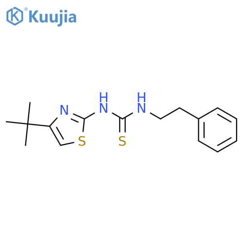Thiourea, N-[4-(1,1-dimethylethyl)-2-thiazolyl]-N'-(2-phenylethyl)- structure
