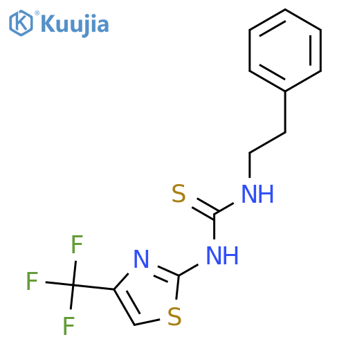Thiourea,N'-(2-phenylethyl)-N-[4-(trifluoromethyl)-2-thiazolyl]- structure