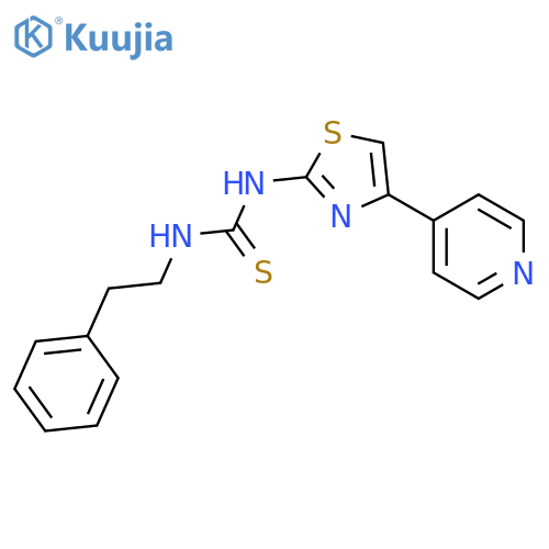 Thiourea, N-(2-phenylethyl)-N'-[4-(4-pyridinyl)-2-thiazolyl]- structure