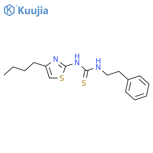 Thiourea,N-(4-ethyl-2-thiazolyl)-N'-(2-phenylethyl)- structure