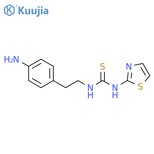 Thiourea, N-[2-(4-aminophenyl)ethyl]-N'-2-thiazolyl- structure