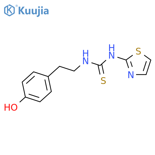 Thiourea, N-[2-(4-hydroxyphenyl)ethyl]-N'-2-thiazolyl- structure