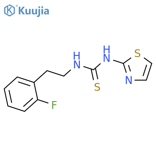 Thiourea,N-[2-(2-fluorophenyl)ethyl]-N'-2-thiazolyl- structure