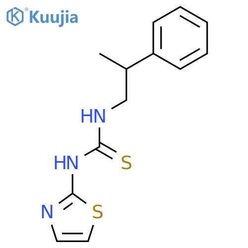 Thiourea,N-(2-phenylpropyl)-N'-2-thiazolyl- structure