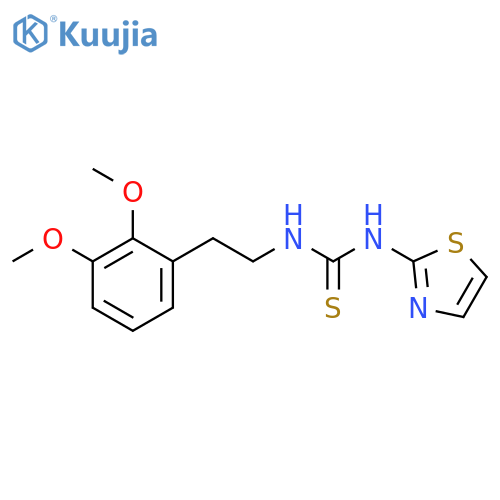 Thiourea, N-[2-(2,3-dimethoxyphenyl)ethyl]-N'-2-thiazolyl- structure