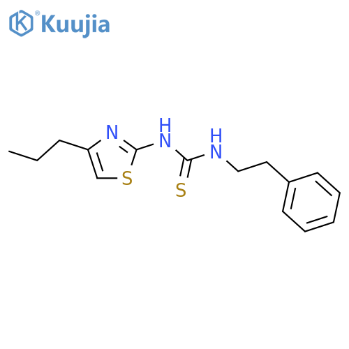 Thiourea,N-(2-phenylethyl)-N'-(4-propyl-2-thiazolyl)- structure