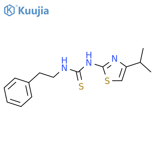 Thiourea,N-[4-(1-methylethyl)-2-thiazolyl]-N'-(2-phenylethyl)- structure