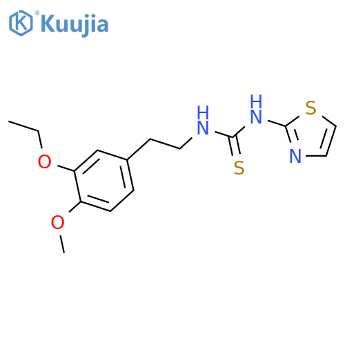 Thiourea, N-[2-(3-ethoxy-4-methoxyphenyl)ethyl]-N'-2-thiazolyl- structure