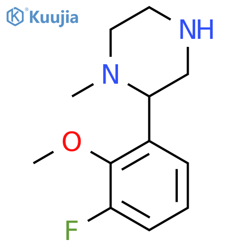 2-(3-fluoro-2-methoxyphenyl)-1-methylpiperazine structure