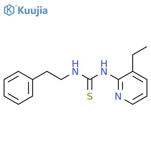 Thiourea, N-(3-ethyl-2-pyridinyl)-N'-(2-phenylethyl)- structure