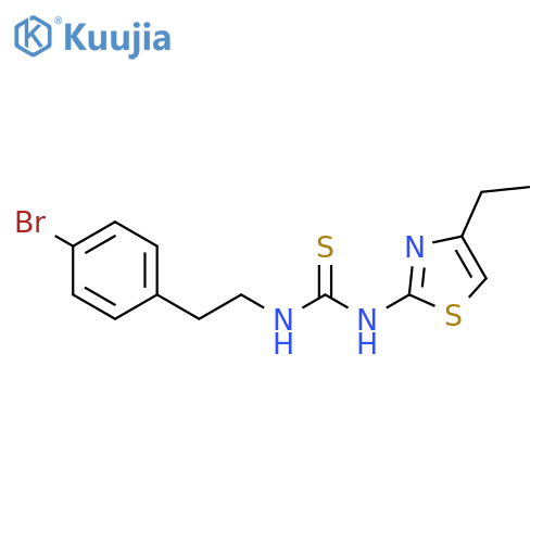 Thiourea, N-[2-(4-bromophenyl)ethyl]-N'-(4-ethyl-2-thiazolyl)- structure