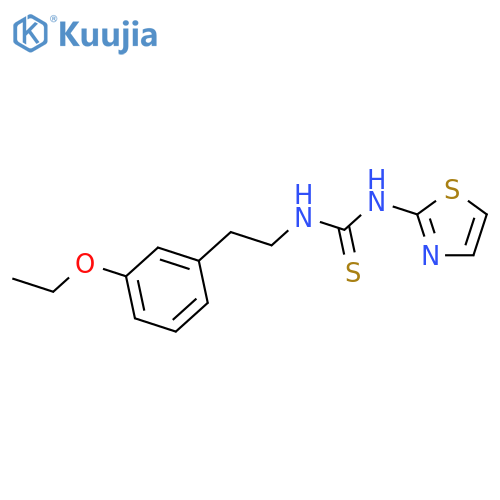 Thiourea,N-[2-(3-ethoxyphenyl)ethyl]-N'-2-thiazolyl- structure