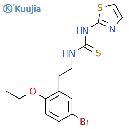 Thiourea, N-[2-(5-bromo-2-ethoxyphenyl)ethyl]-N'-2-thiazolyl- structure