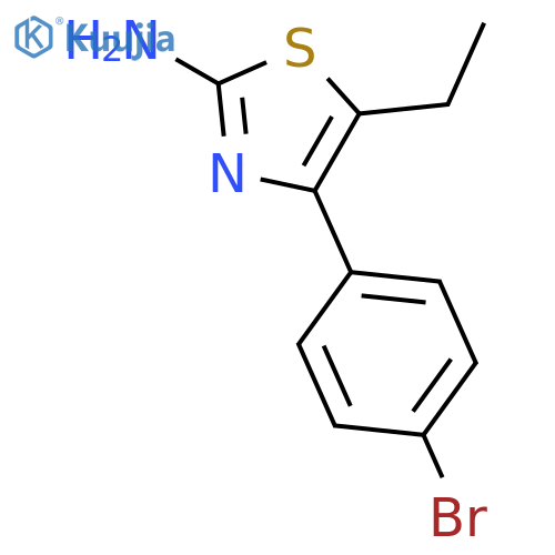 2-Thiazolamine, 4-(4-bromophenyl)-5-ethyl- structure