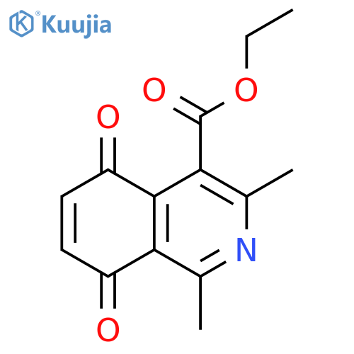4-Isoquinolinecarboxylic acid, 5,8-dihydro-1,3-dimethyl-5,8-dioxo-, ethyl ester structure