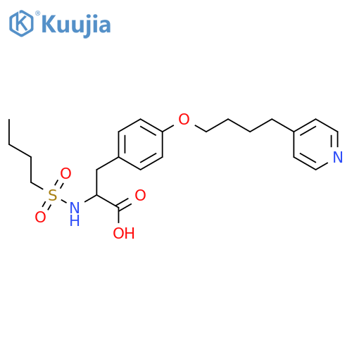 N-(n-Butanesulfonyl)-O-4-(4-pyridinyl)-butyl-(S)-tyrosine structure