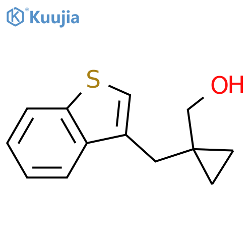 {1-(1-benzothiophen-3-yl)methylcyclopropyl}methanol structure