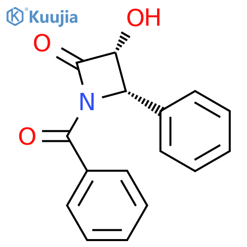 2-Azetidinone, 1-benzoyl-3-hydroxy-4-phenyl-, (3R-cis)- structure