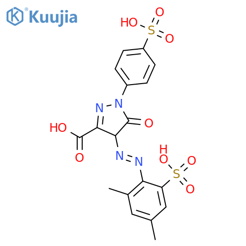 1H-Pyrazole-3-carboxylicacid,4-[2-(2,4-dimethyl-6-sulfophenyl)diazenyl]-4,5-dihydro-5-oxo-1-(4-sulfophenyl)- structure