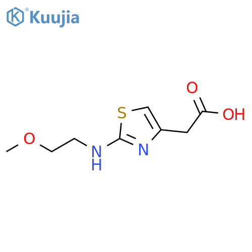4-Thiazoleacetic acid, 2-[(2-methoxyethyl)amino]- structure