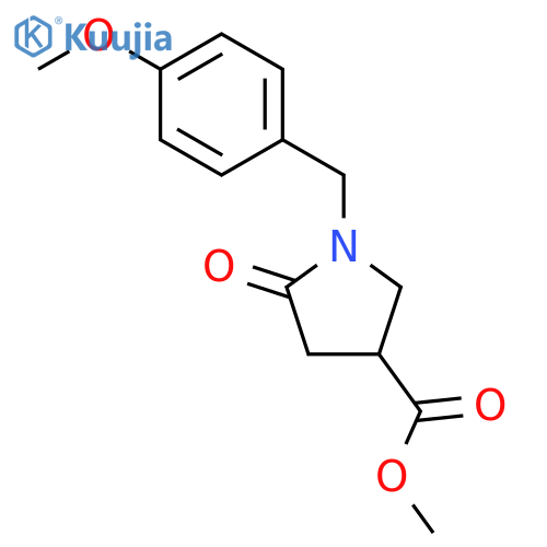 methyl 1-[(4-methoxyphenyl)methyl]-5-oxopyrrolidine-3-carboxylate structure