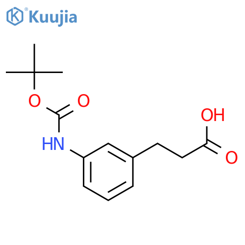 3-{3-(tert-Butoxycarbonyl)aminophenyl}propanoic Acid structure