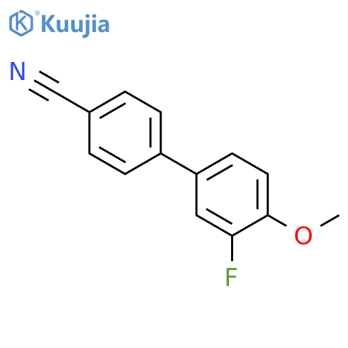 [1,1'-Biphenyl]-4-carbonitrile, 3'-fluoro-4'-methoxy- structure