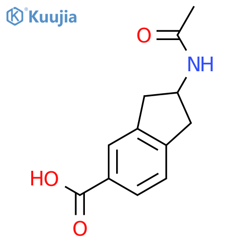 1H-Indene-5-carboxylic acid, 2-(acetylamino)-2,3-dihydro-, (±)- structure