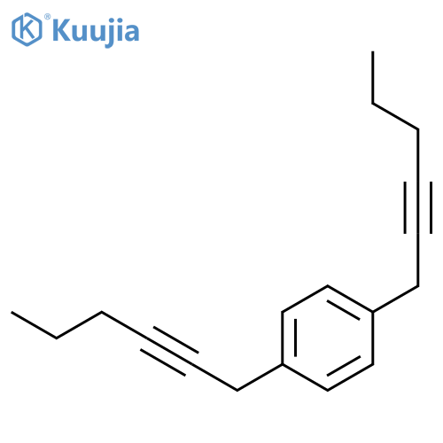 Benzene, 1,4-di-2-hexynyl- structure