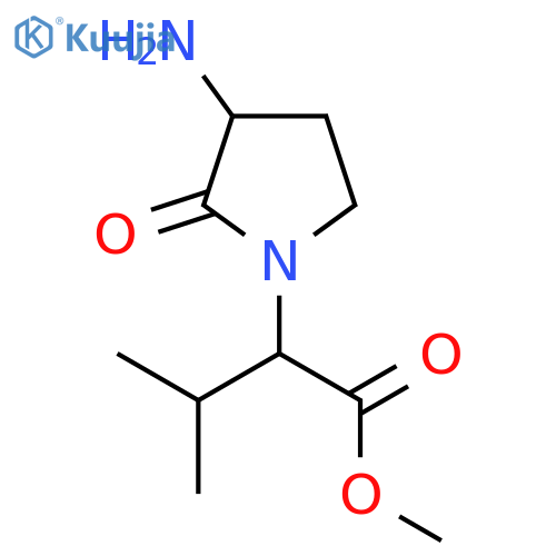 Methyl 2-(3-amino-2-oxopyrrolidin-1-yl)-3-methylbutanoate structure