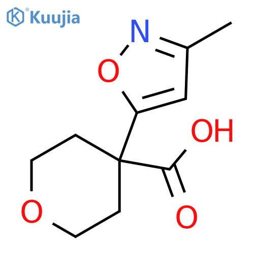4-(3-methyl-1,2-oxazol-5-yl)oxane-4-carboxylic acid structure