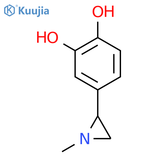 1,2-Benzenediol, 4-(1-methyl-2-aziridinyl)- structure