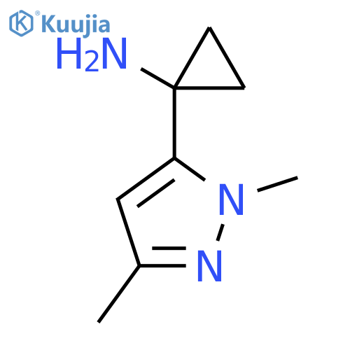 1-(1,3-dimethyl-1H-pyrazol-5-yl)cyclopropan-1-amine structure