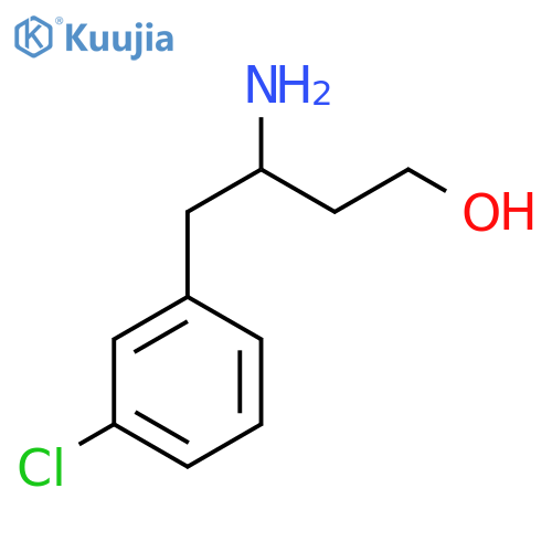 3-amino-4-(3-chlorophenyl)butan-1-ol structure