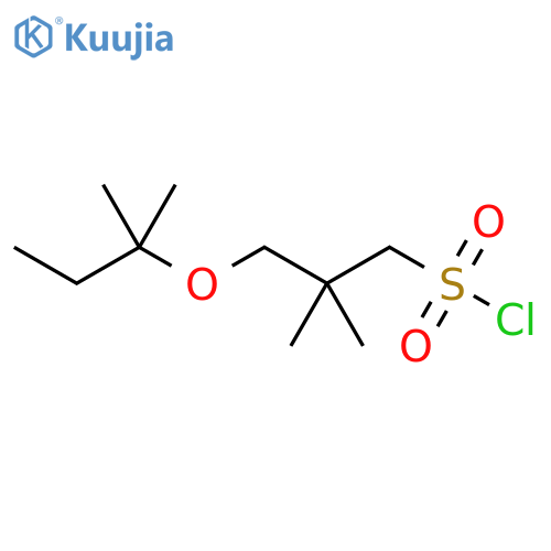 2,2-dimethyl-3-(2-methylbutan-2-yl)oxypropane-1-sulfonyl chloride structure
