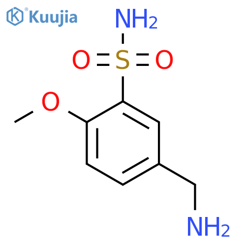 5-(Aminomethyl)-2-methoxybenzene-1-sulfonamide structure