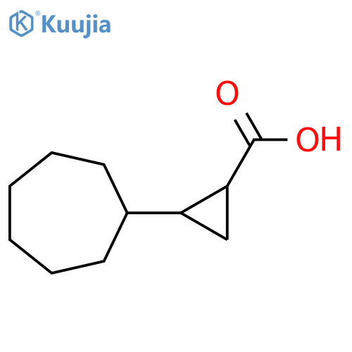 2-cycloheptylcyclopropane-1-carboxylic acid structure