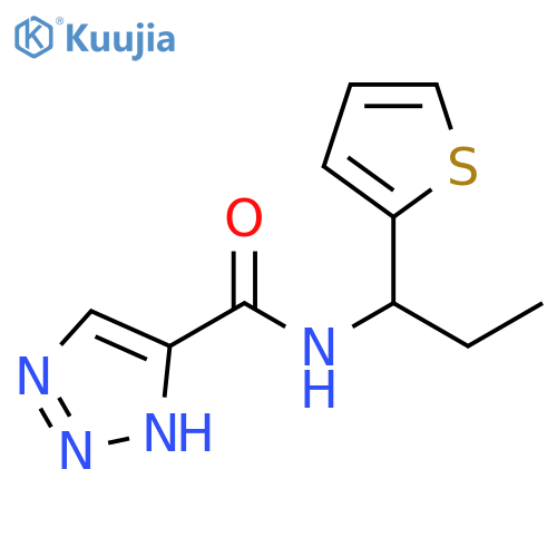 N-[1-(thiophen-2-yl)propyl]-1H-1,2,3-triazole-5-carboxamide structure